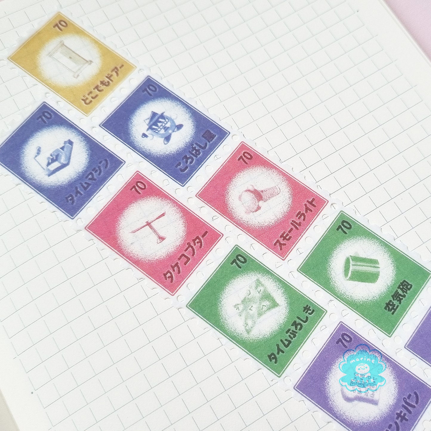 Doraemon Gadget Showa-style Stamp Washi Tape
