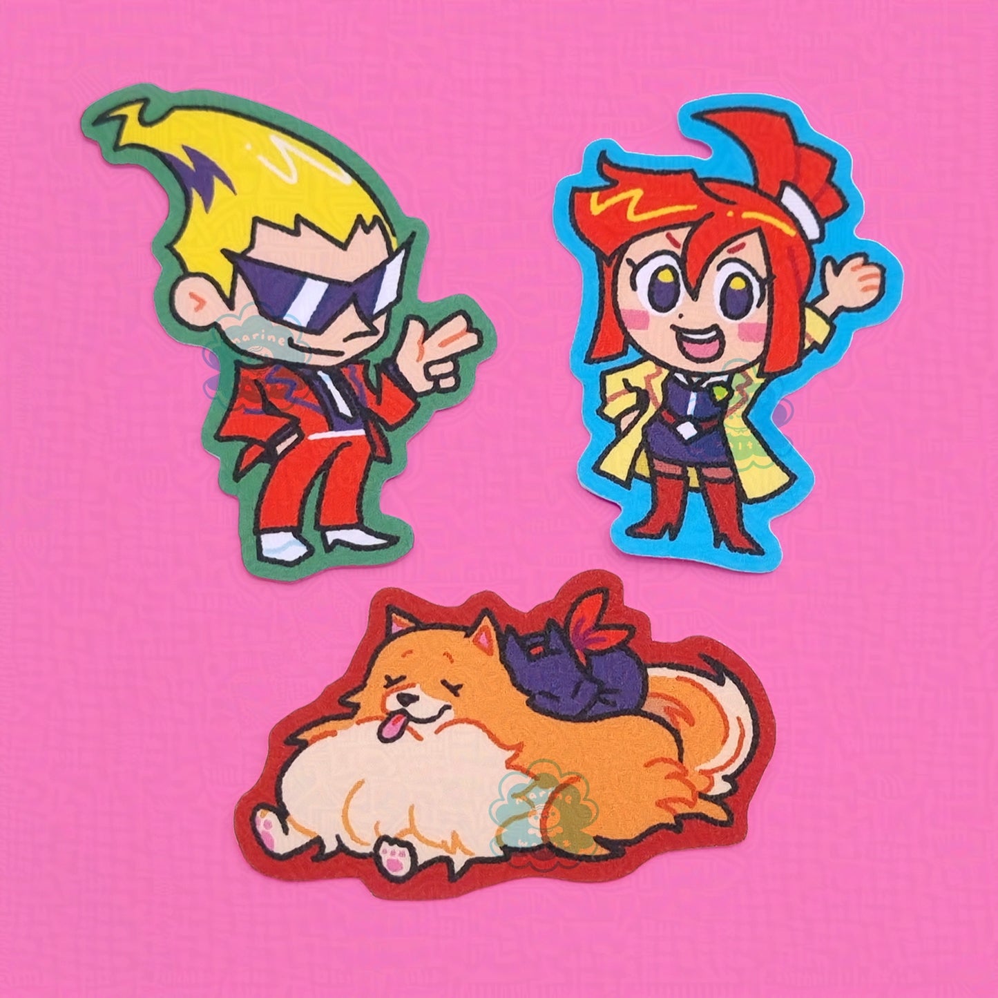 Ghost Trick Glitter Vinyl Stickers