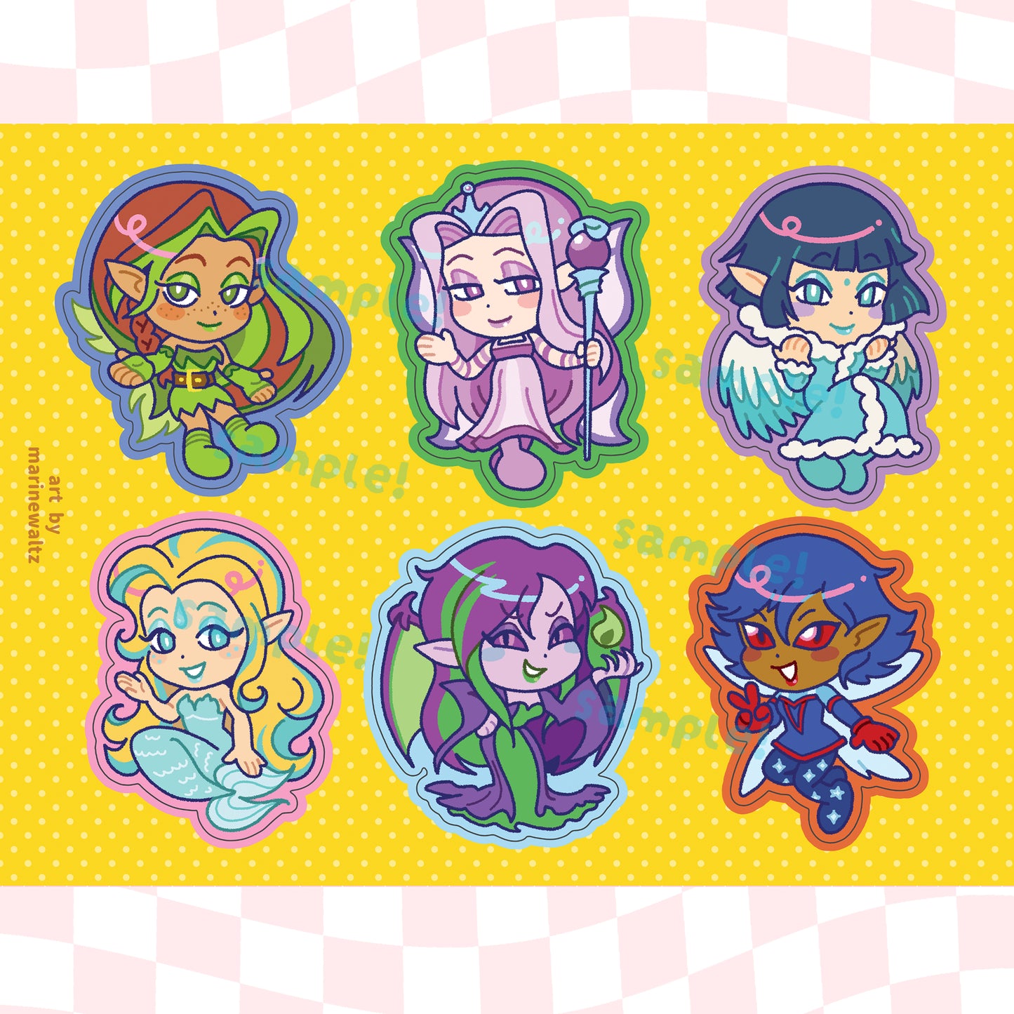 Neopets Faeries Sticker Sheet
