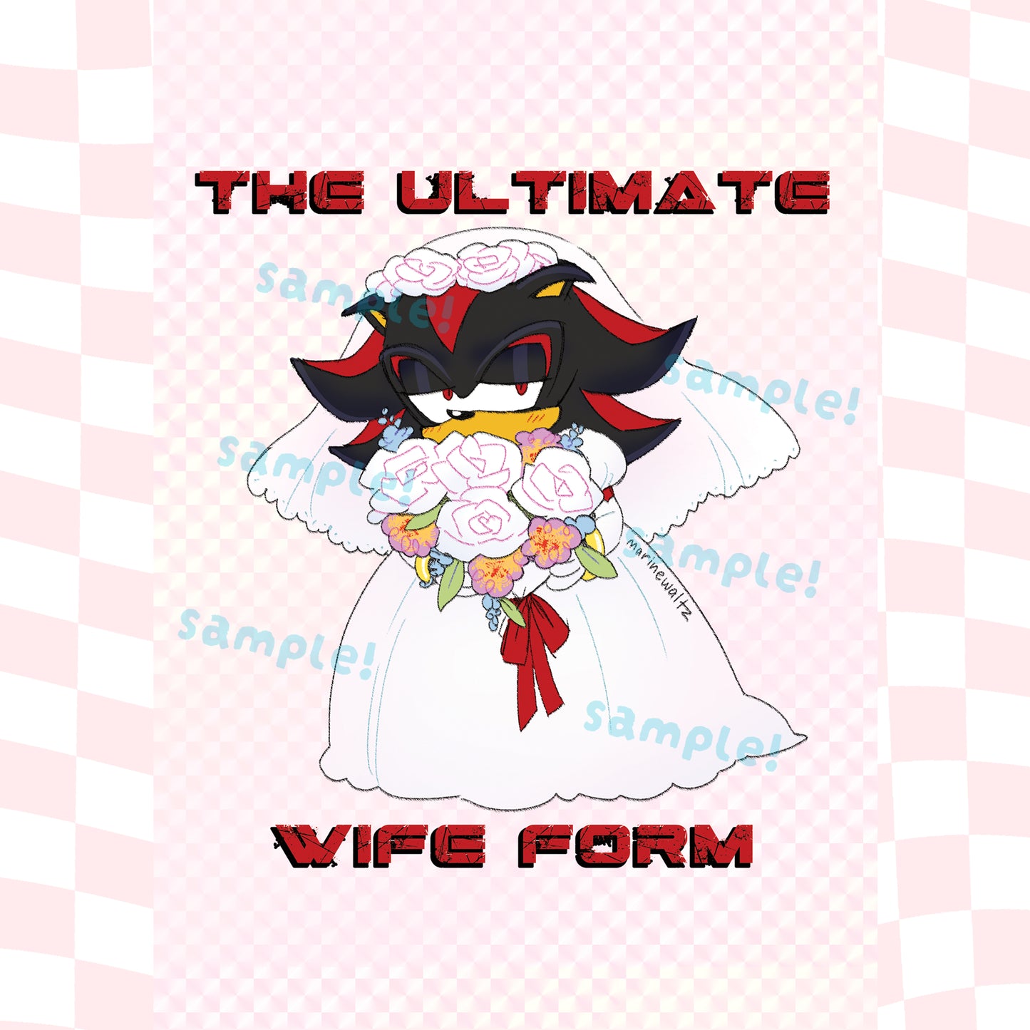 Sonic "Shadow: The Ultimate Wife Form" Postcard Print
