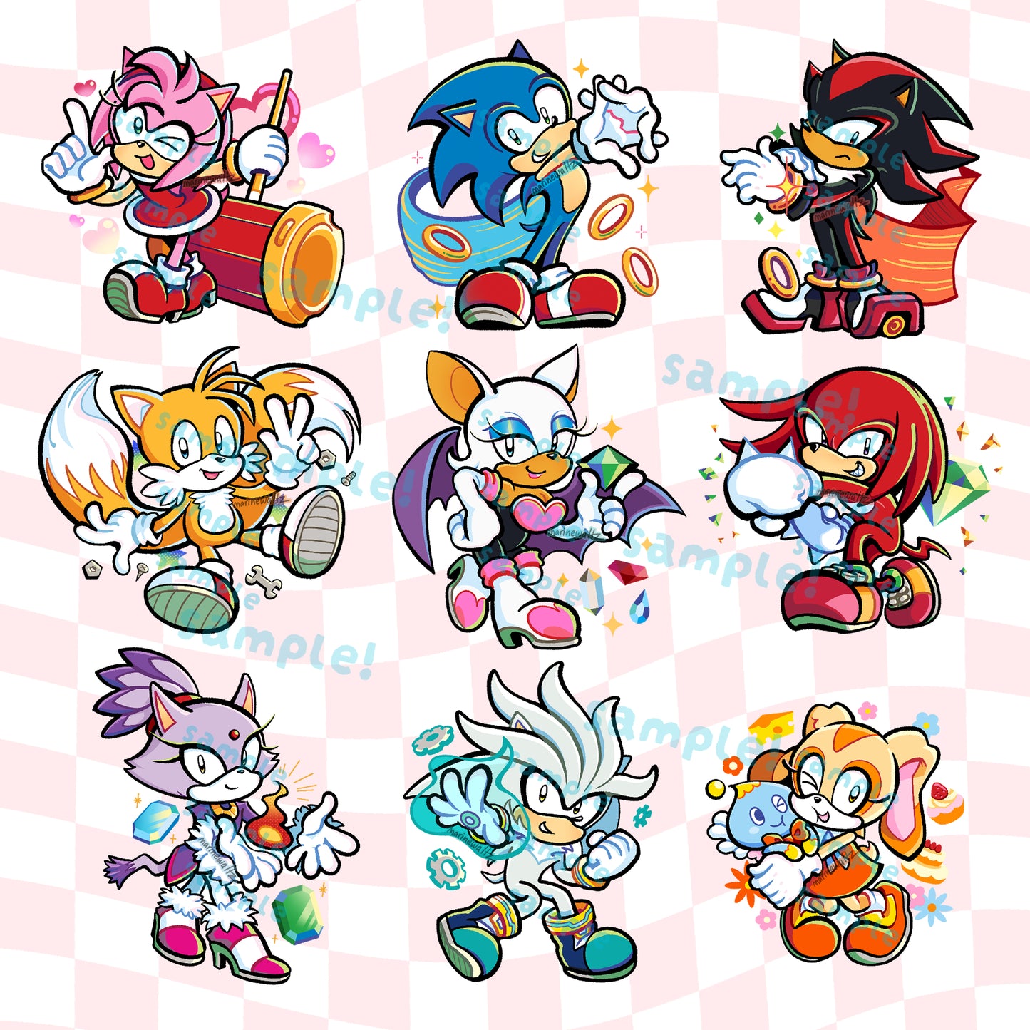 Sonic Acrylic Charms