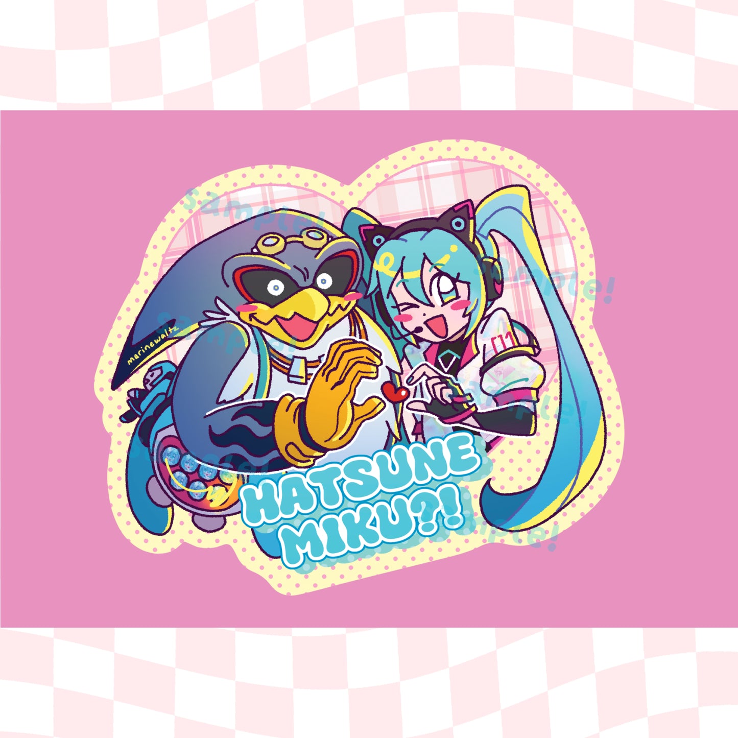 Sonic Crossworlds Hatsune Miku Storm Postcard Print