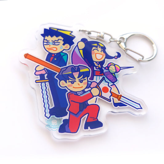 Ace Attorney Steel Samurai Pose Charm