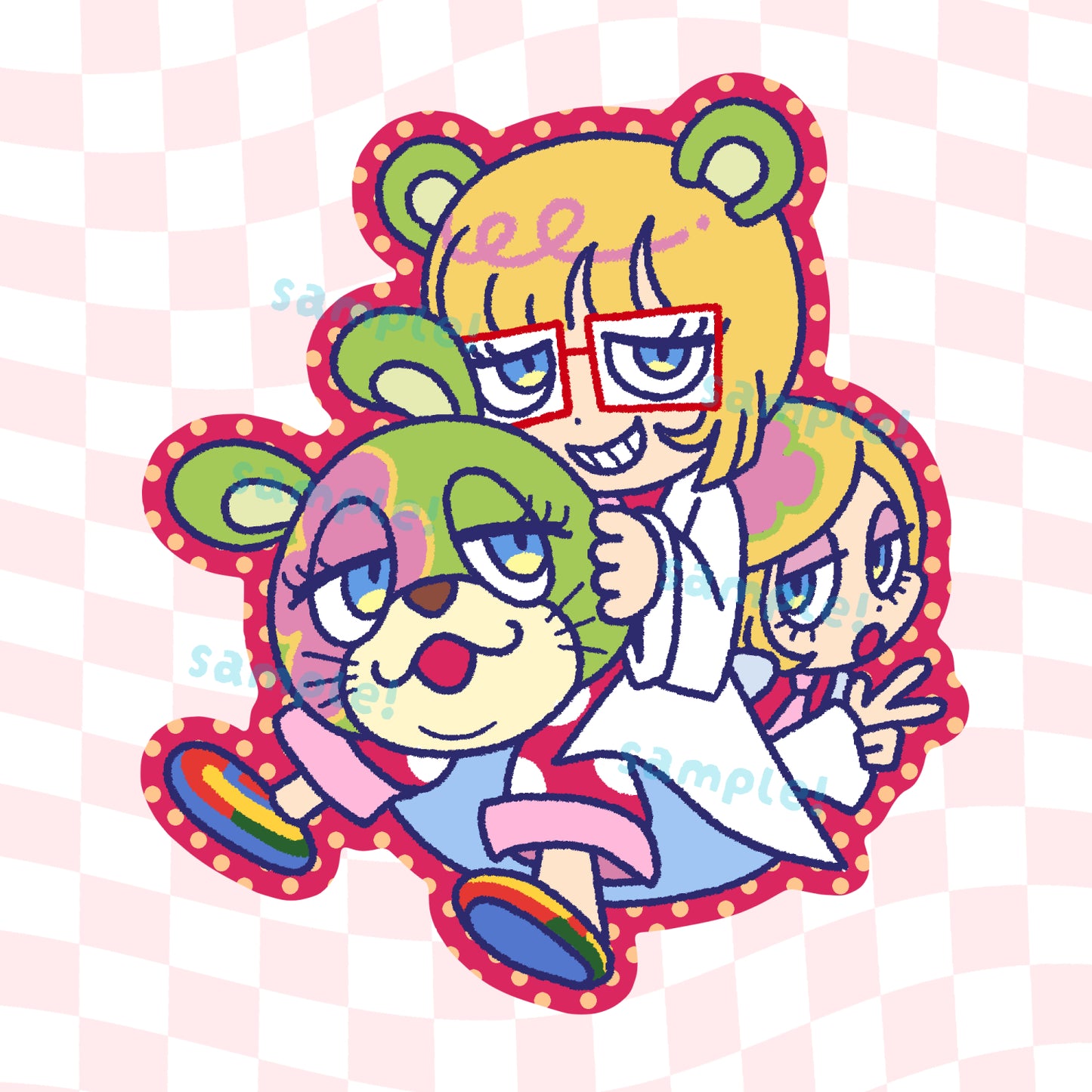 Kuuchuu Buranko Irabu Glitter Vinyl Sticker