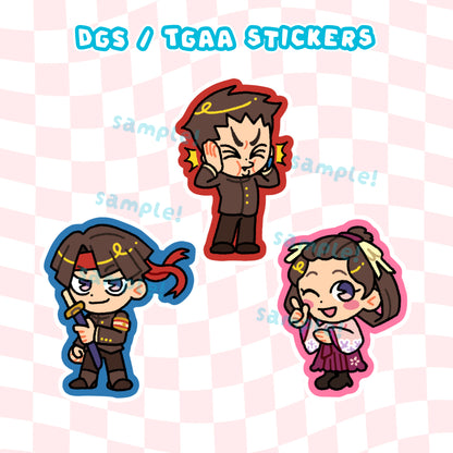 Great Ace Attorney Glitter Vinyl Stickers