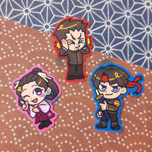 Great Ace Attorney Glitter Vinyl Stickers
