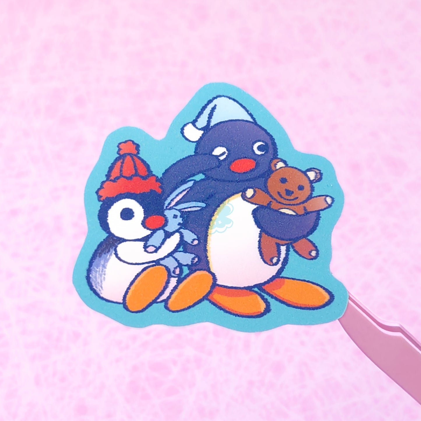 Pingu Glitter Vinyl Sticker