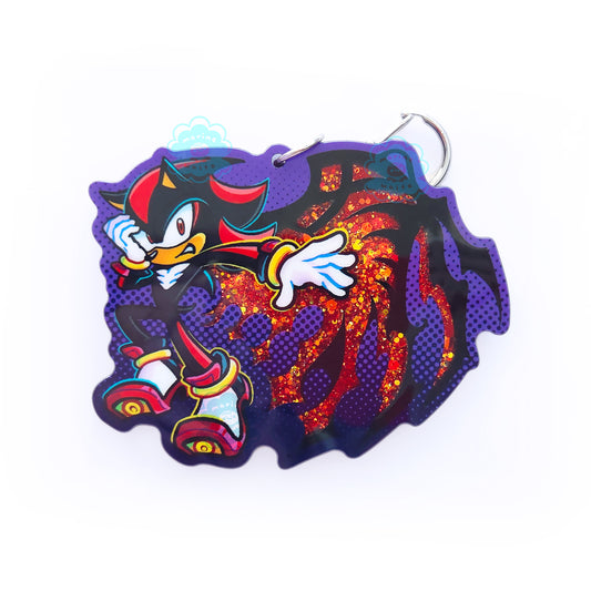 Sonic Doom Shadow Glitter Quicksand Charm