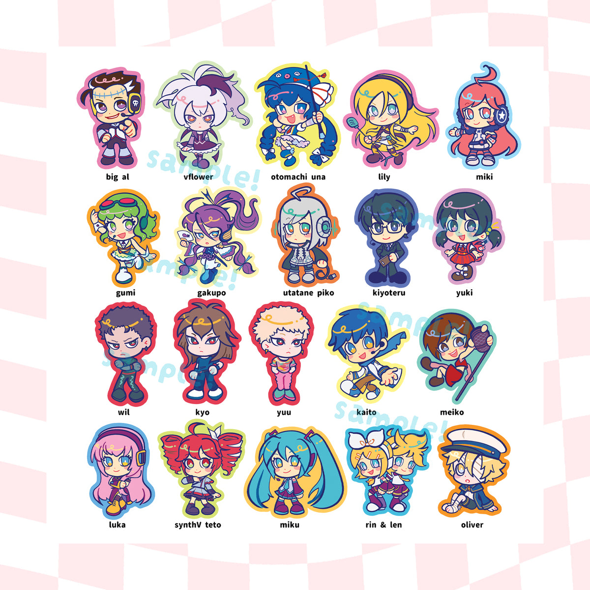 Synth Line Sticker marinewaltz store — Vocal Synth Glitter Vinyl Stickers