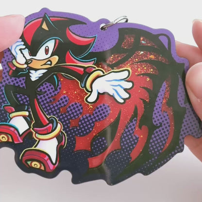 Sonic Doom Shadow Glitter Quicksand Charm